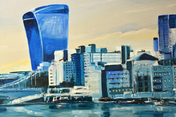 'City Blues' original metal artwork of London - Image 2
