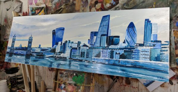 'City Blues' original metal artwork of London - Image 7
