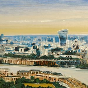 'Winding through the City' original metal artwork