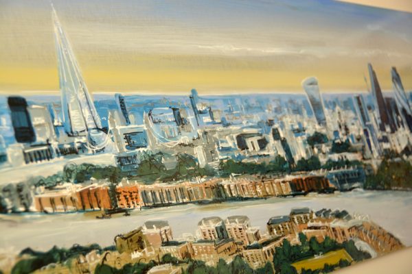 'Winding through the City' original metal artwork - Image 2