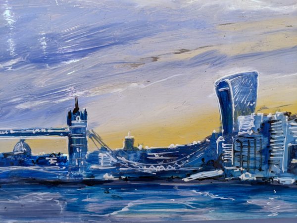 'City Blues 2', original metal artwork of London - Image 3