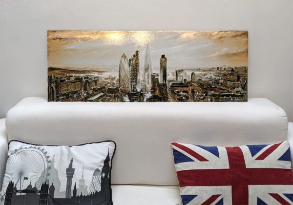 'Downtown Dusk' original metal artwork - Image 4