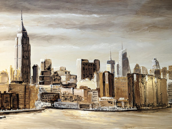 'Manhattan' original mixed media on metal - Image 2