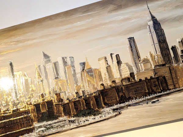'Manhattan' original mixed media on metal - Image 4