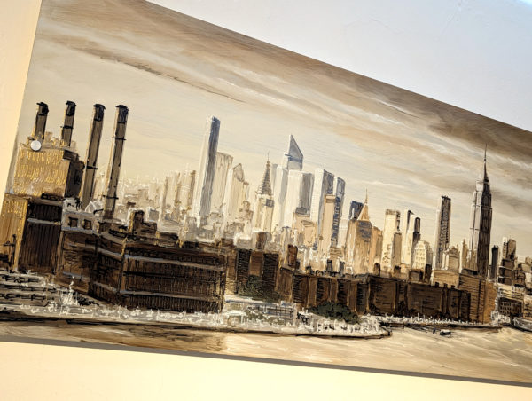 'Manhattan' original mixed media on metal - Image 3