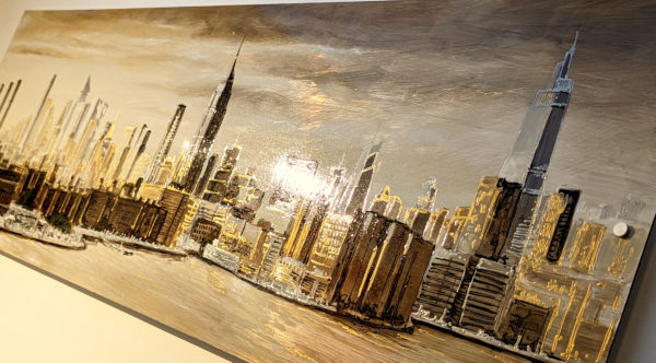 'Manhattan' original mixed media on metal - Image 5